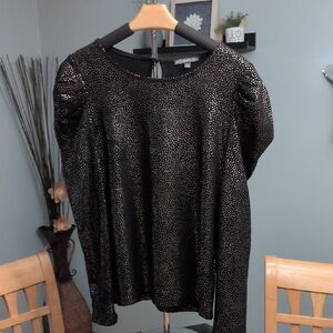 Adrianna Papell Metallic Speckled Blouse